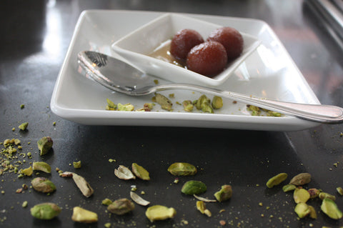 Organic Gulab Jamoon - Fried dairy dumplings in rose syrup