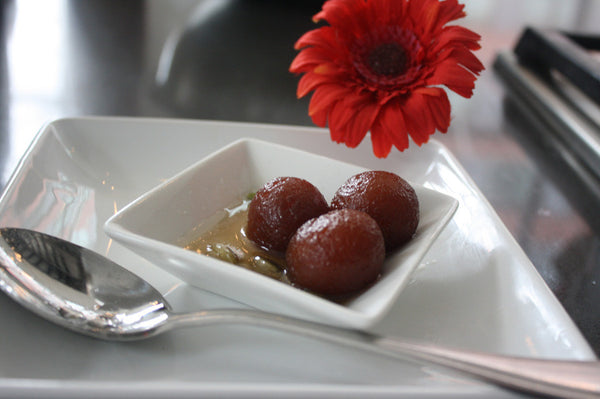 Organic Gulab Jamoon - Fried dairy dumplings in rose syrup