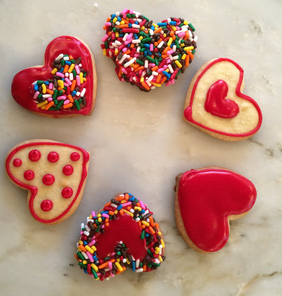 Valentine's Day Cookies  (customizable frosting)