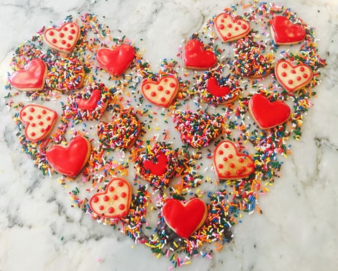Valentine's Day Cookies  (customizable frosting)